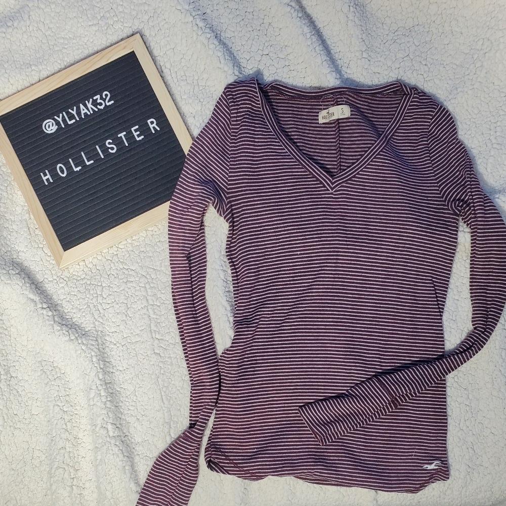 Striped V Long Sleeve